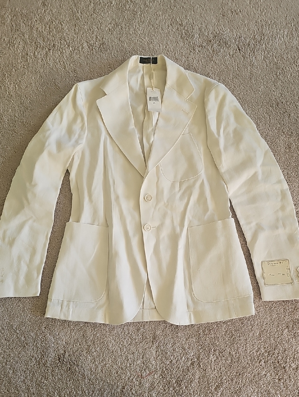 Double RL Men's Cream Linen Blazer